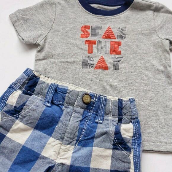 New Janie & Jack Summer Top and Shorts Gap Bundle 18m 12-18 - Picture 2 of 4